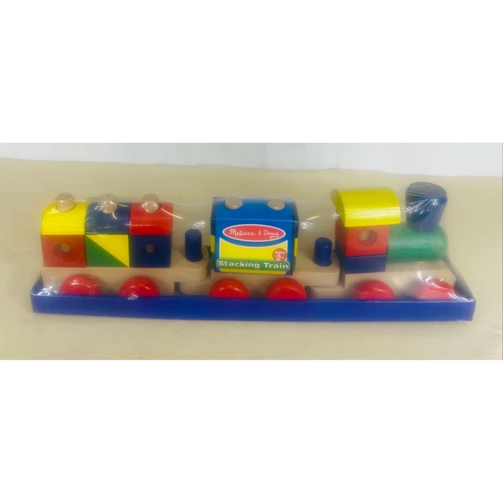 Melissa & Doug Stacking‎ Train - Classic Wooden Toddler Toy ##